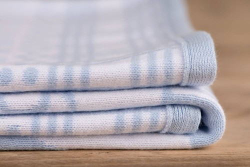 Folded baby blanket as a gift