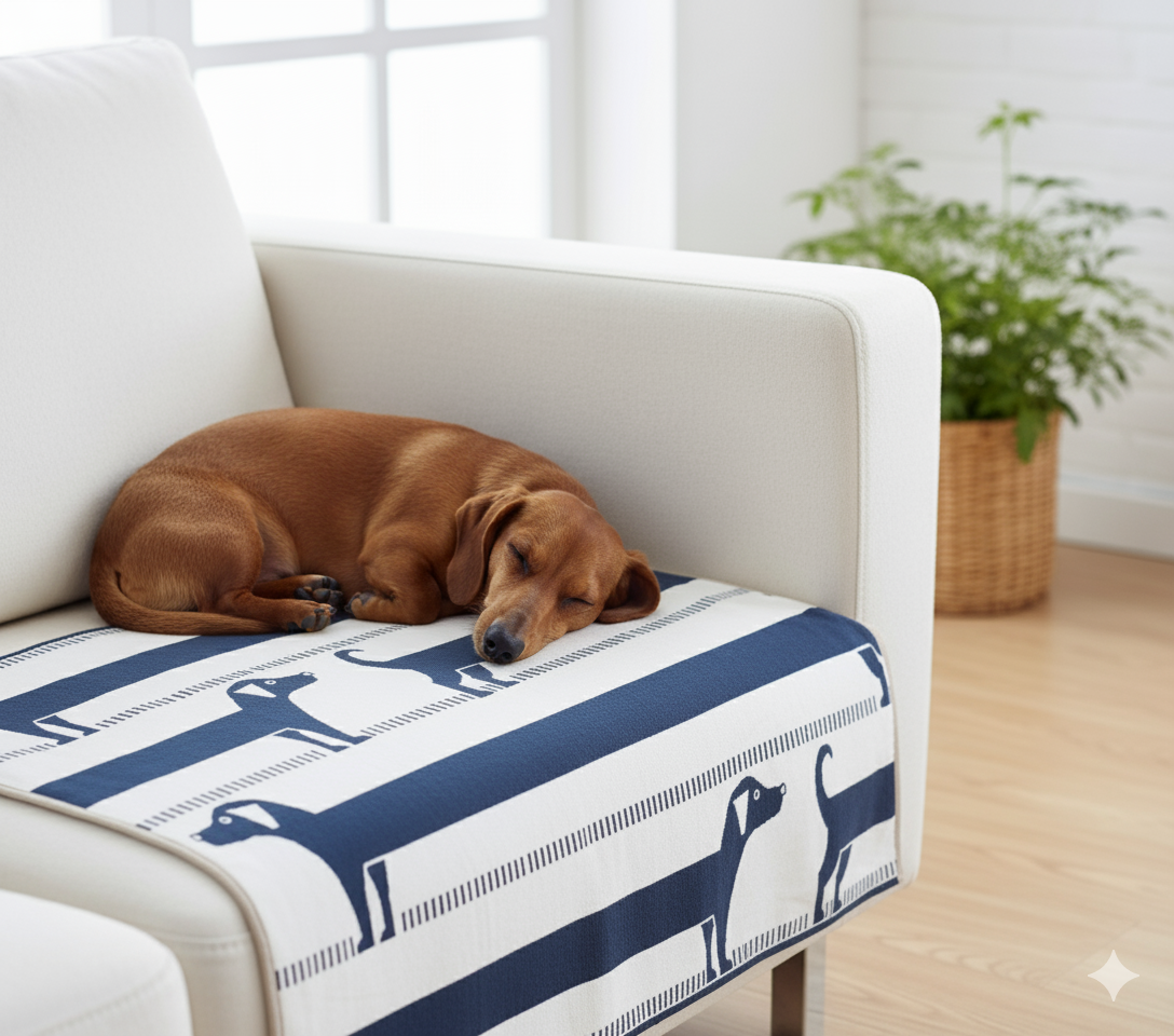 Filt till hunden i soffan